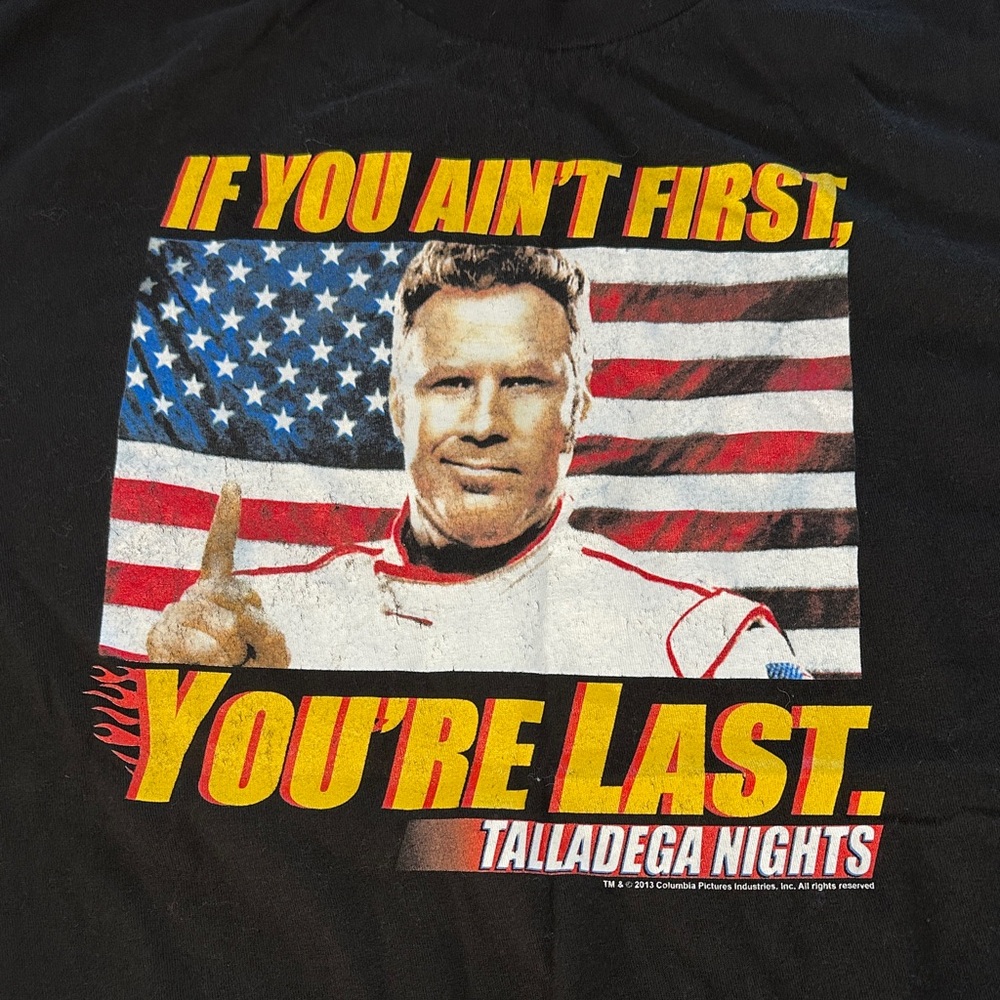 Tultex Black Talladega Nights Graphic Tee